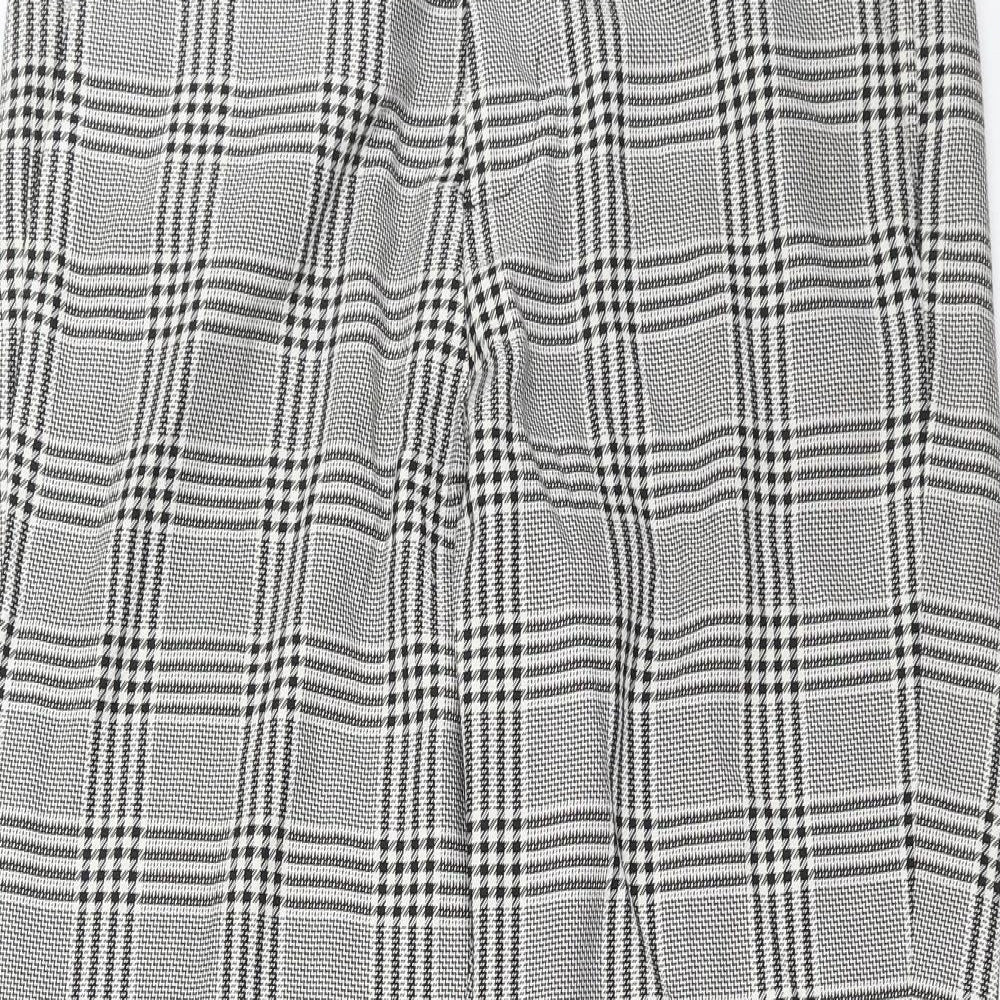 Preworn Womens Black Check  Trousers  Size 34 in L29 in