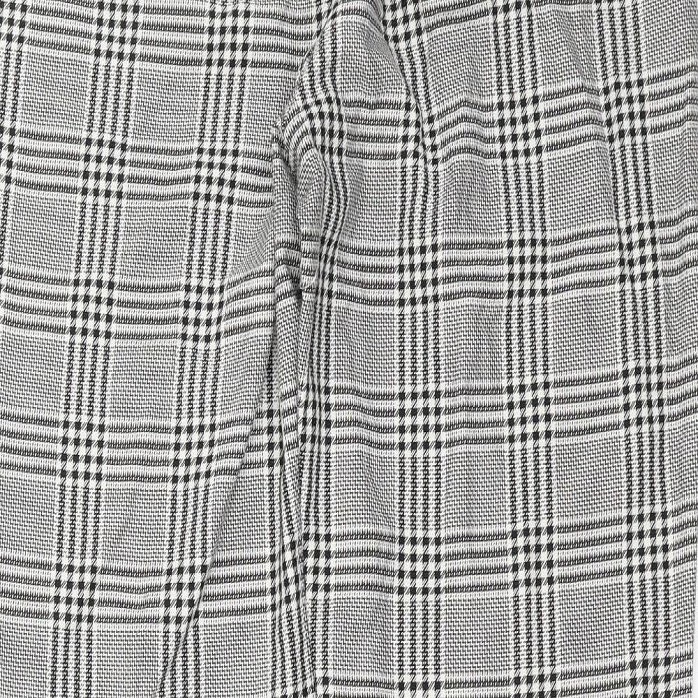 Preworn Womens Black Check  Trousers  Size 34 in L29 in