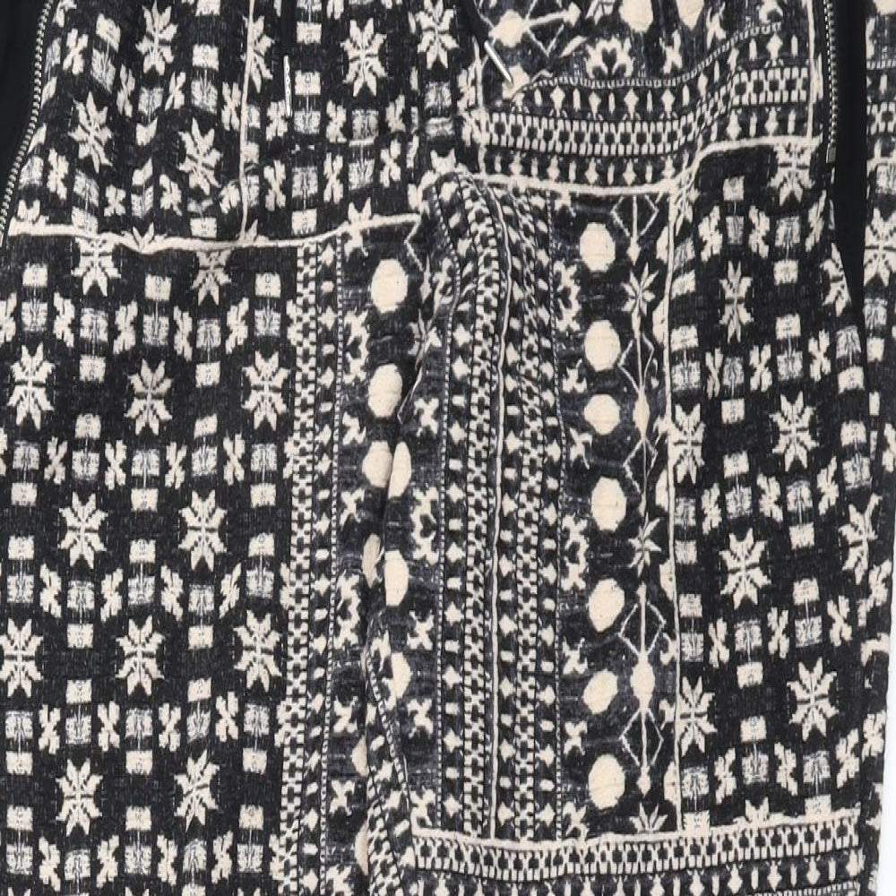 H&M Womens Black Geometric  Jogger Trousers Size S L29 in