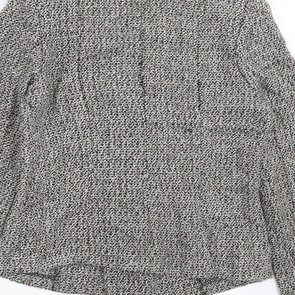 Brand and care label for Silence + Noise women’s grey jacket, size S