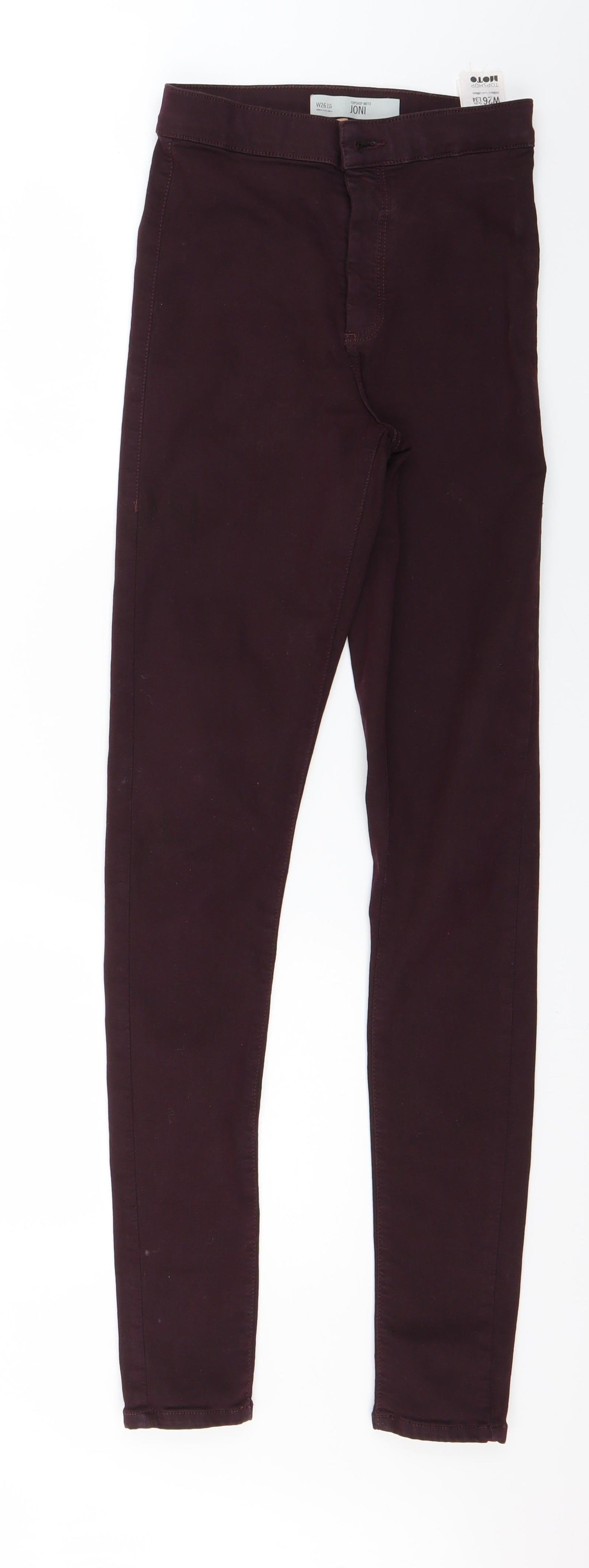 Topshop Womens Red  Denim Skinny Jeans Size 26 in L29 in