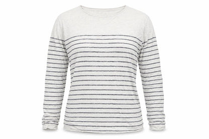 Next Womens White Striped  Pullover Jumper Size S