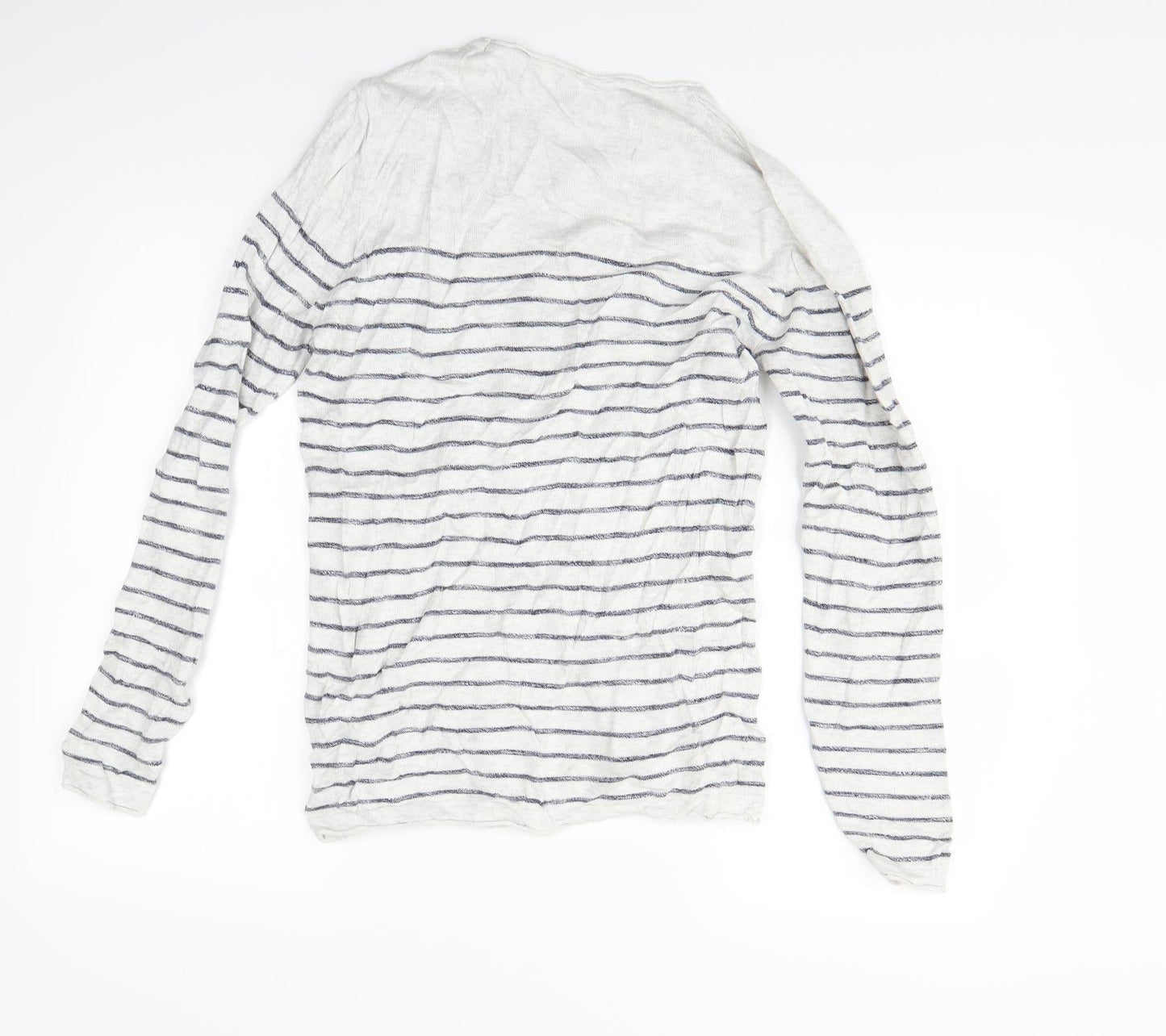 NEXT Womens White Striped  Pullover Jumper Size S