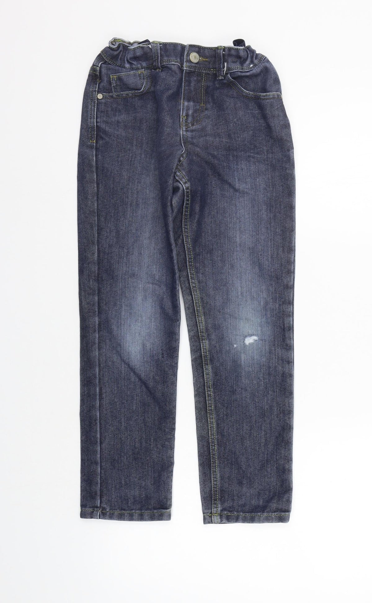 Additional front view of Denim & Co. girls’ blue straight jeans, size 9-10, years