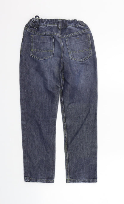Back view of Denim & Co. girls’ blue straight jeans, size 9-10, years