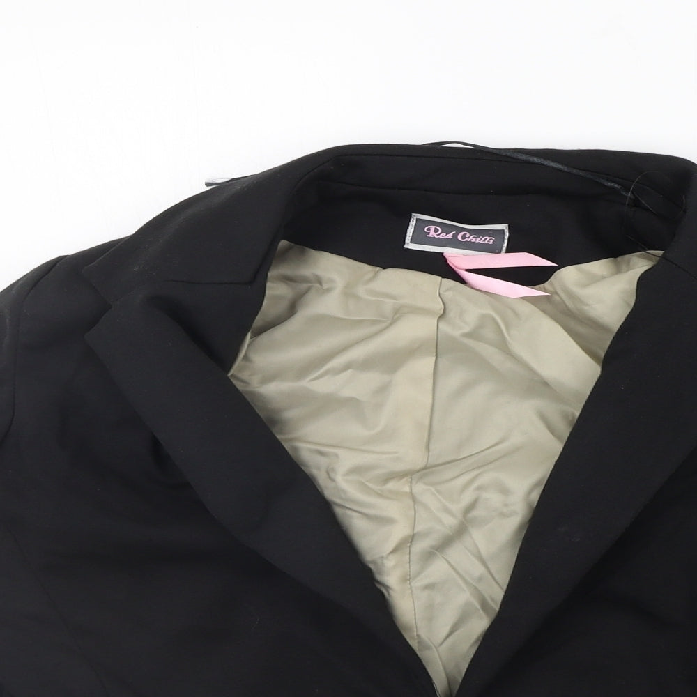 Red Chilli Womens Black   Jacket Blazer Size 8