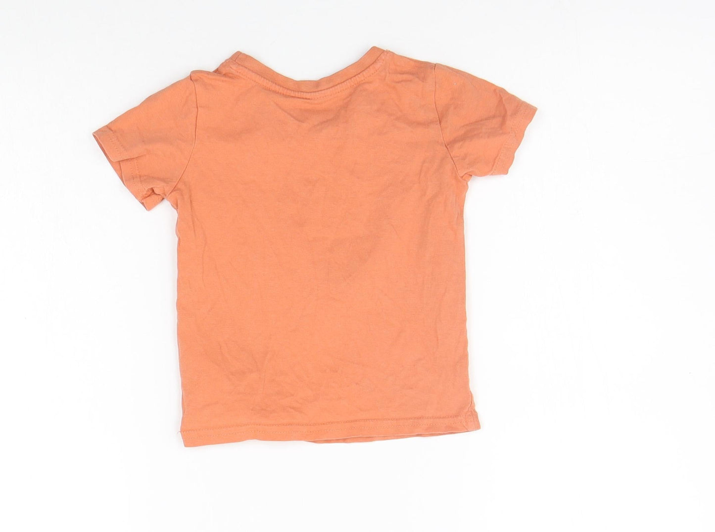 Primark Girls Orange   Basic T-Shirt Size 18-24 Months  - MONKEY