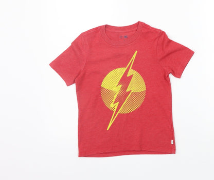 Additional front view of Gap girls’ red basic t-shirt, size XS