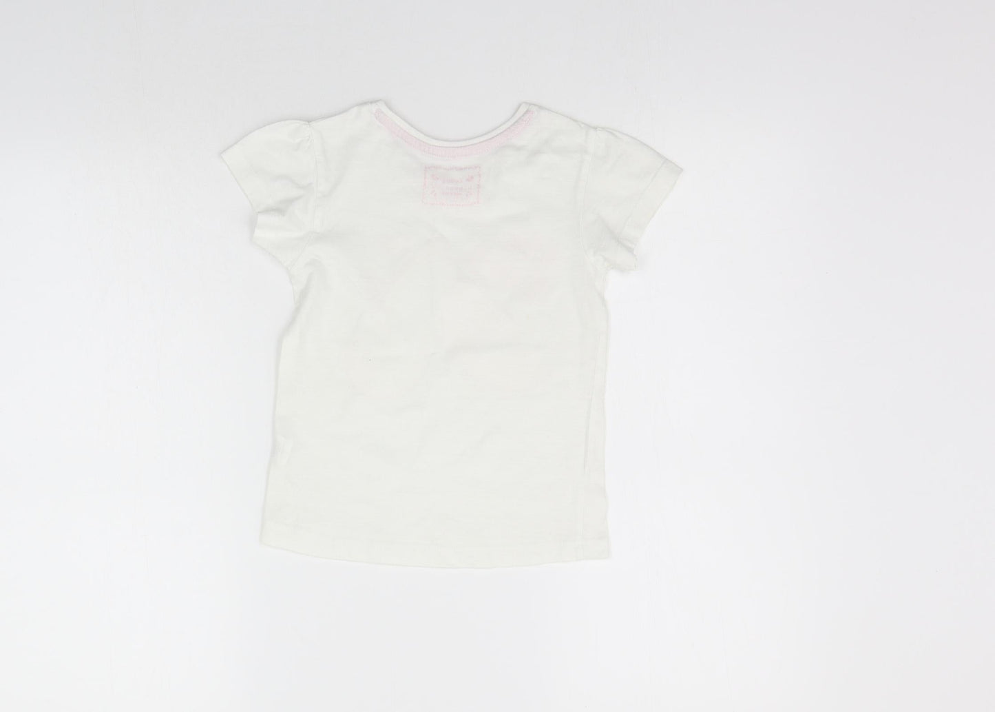 Young Dimension Girls White   Basic T-Shirt Size 6-7 Years