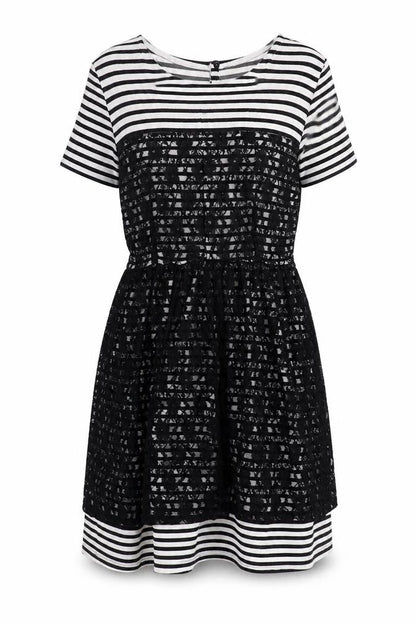 Skye Womens White Striped  A-Line  Size 14