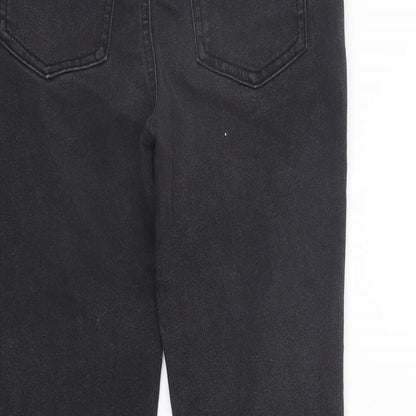 Brand and care label for Denim & Co. girls’ grey jegging jeans, size 9-10, years