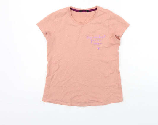 George Girls Beige   Basic T-Shirt Size 10-11 Years