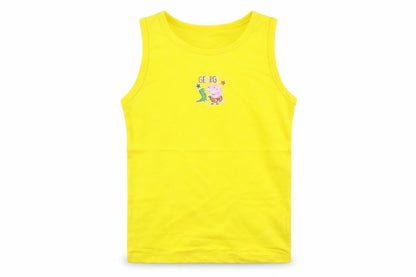 Front view of George girls’ yellow basic tank, size 5-6, years