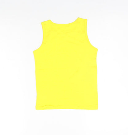 Back view of George girls’ yellow basic tank, size 5-6, years