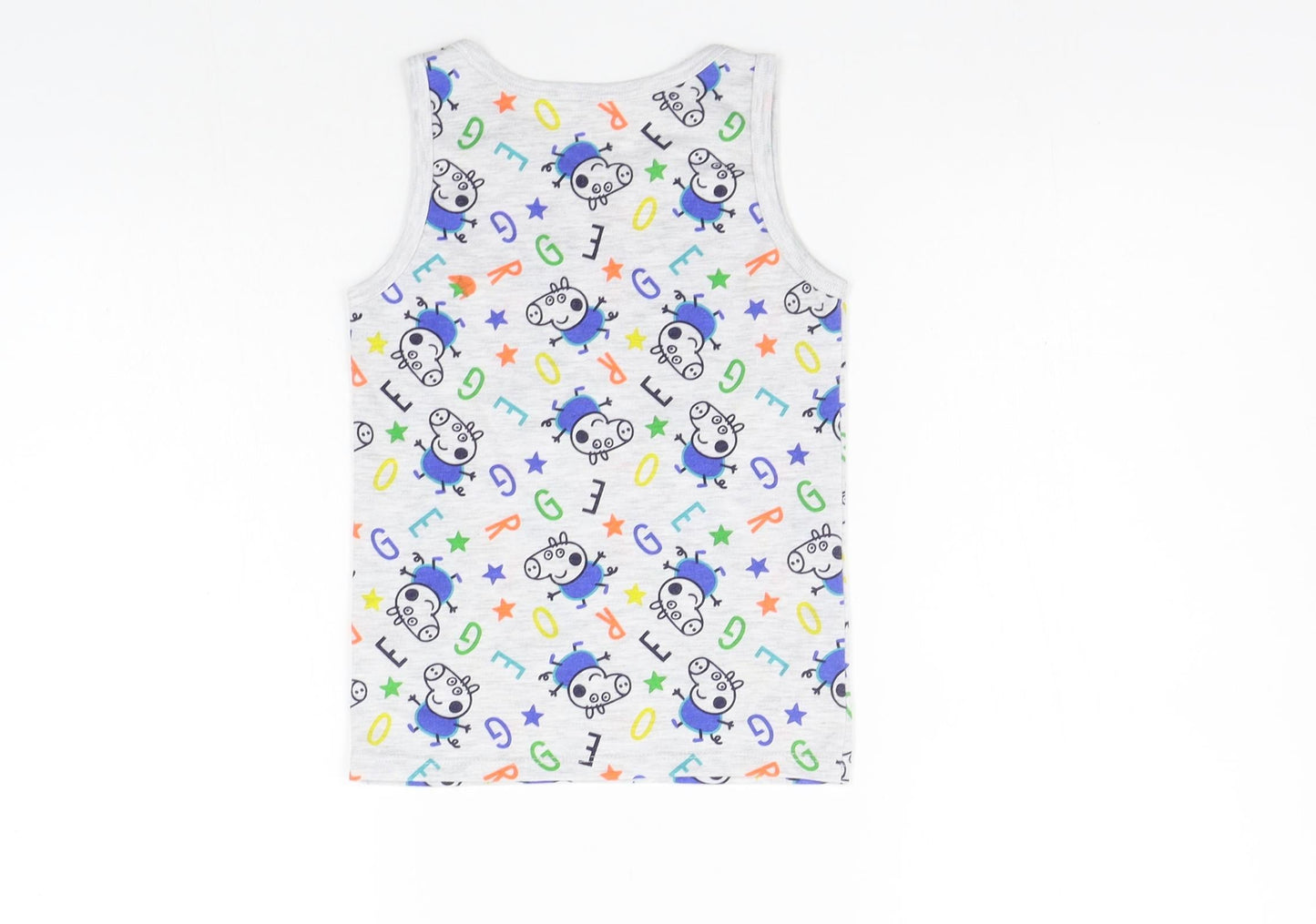 George Boys Grey Geometric  Basic Tank Size 5-6 Years