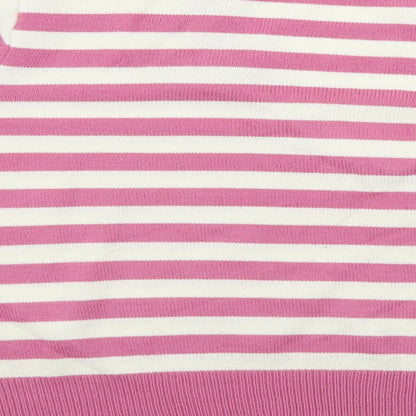 Bonmarché Womens Pink Striped Pullover Jumper Size S