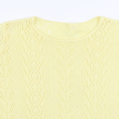 St Michael Womens Yellow Basic T-Shirt Size 12
