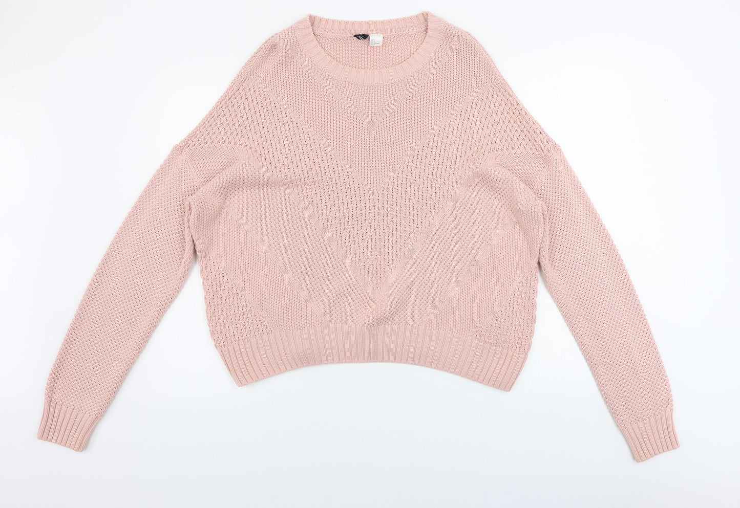 H&M  Womens Pink   Pullover Jumper Size L