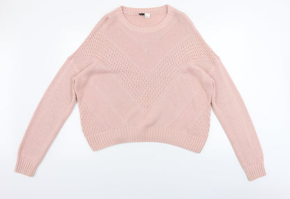 H&M  Womens Pink   Pullover Jumper Size L