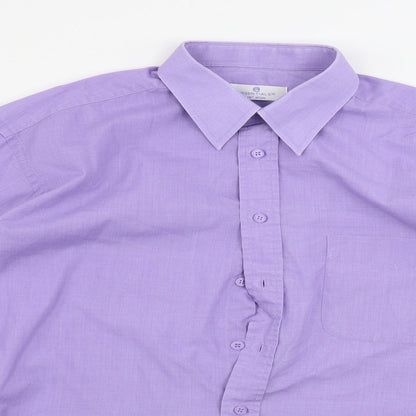 Essentials  Mens Purple    Button-Up Size 16