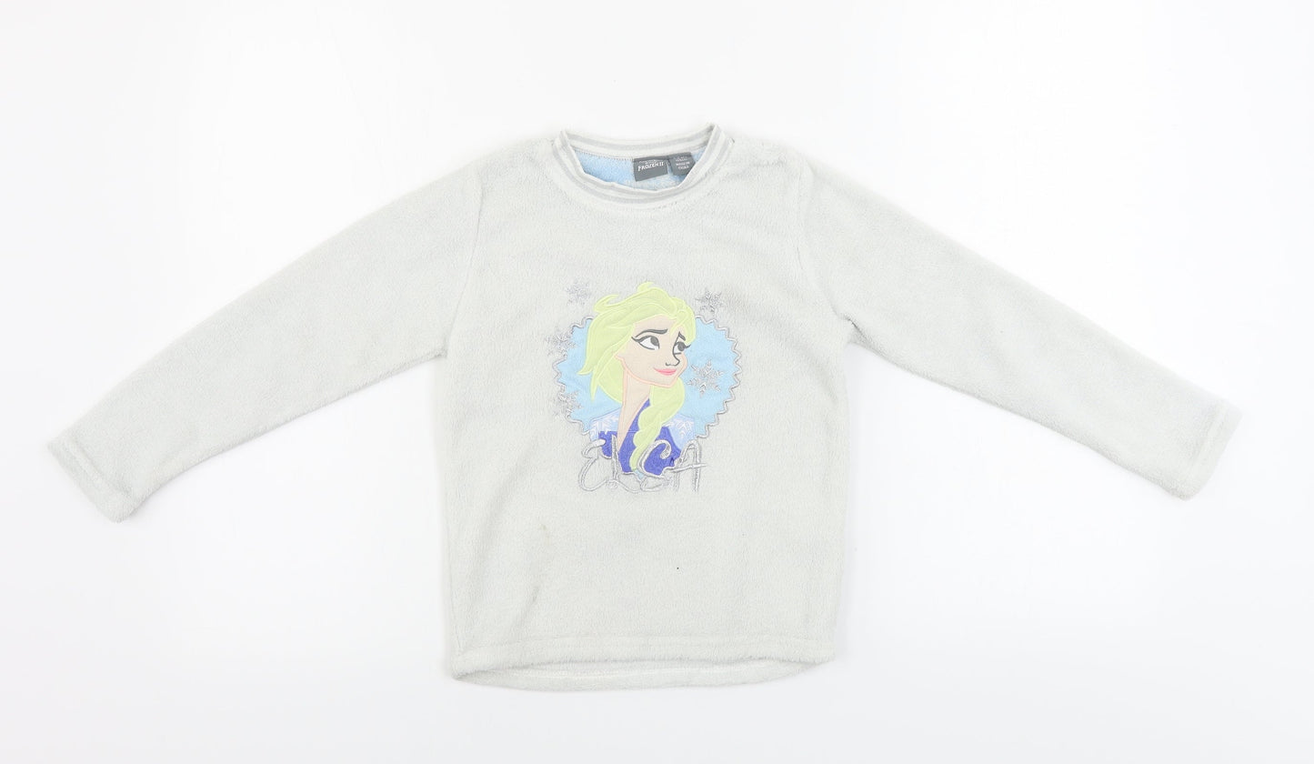 Disney  Girls White   Pullover Jumper Size 6-7 Years