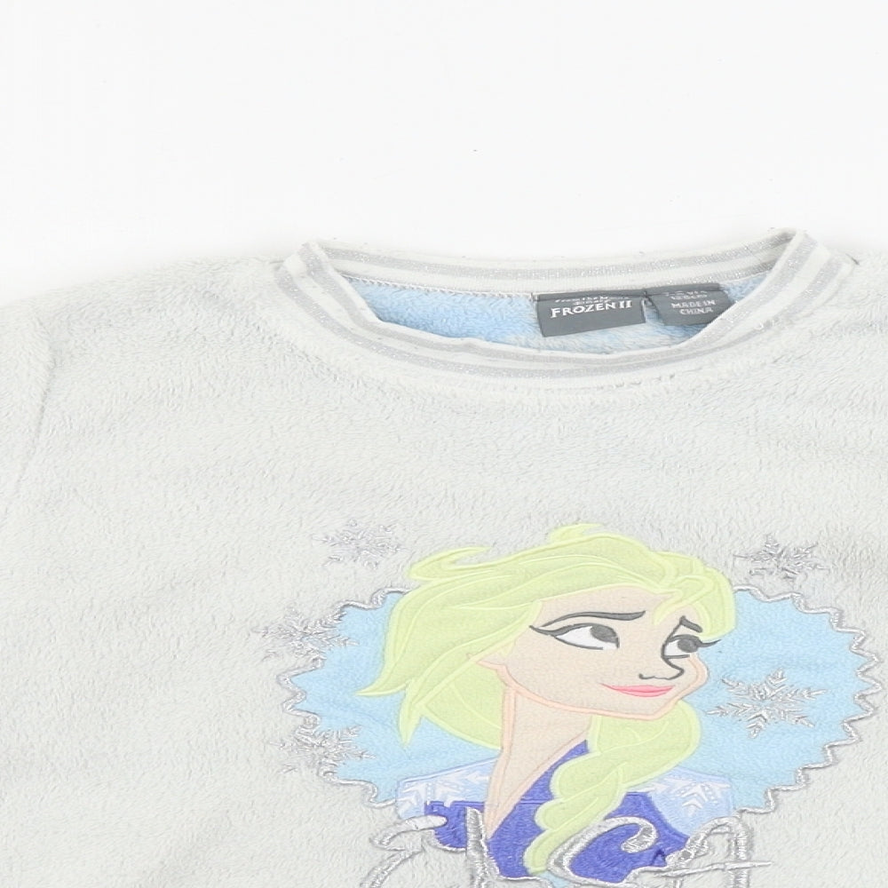 Disney  Girls White   Pullover Jumper Size 6-7 Years