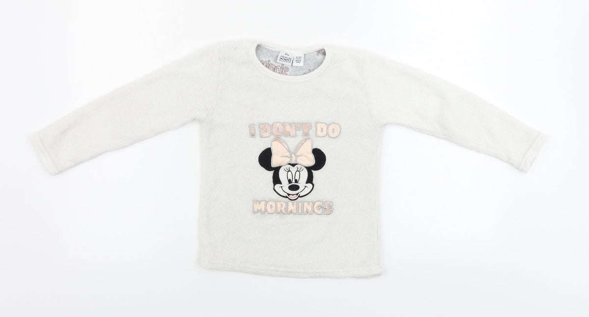 Disney  Girls White   Pullover Jumper Size 6-7 Years