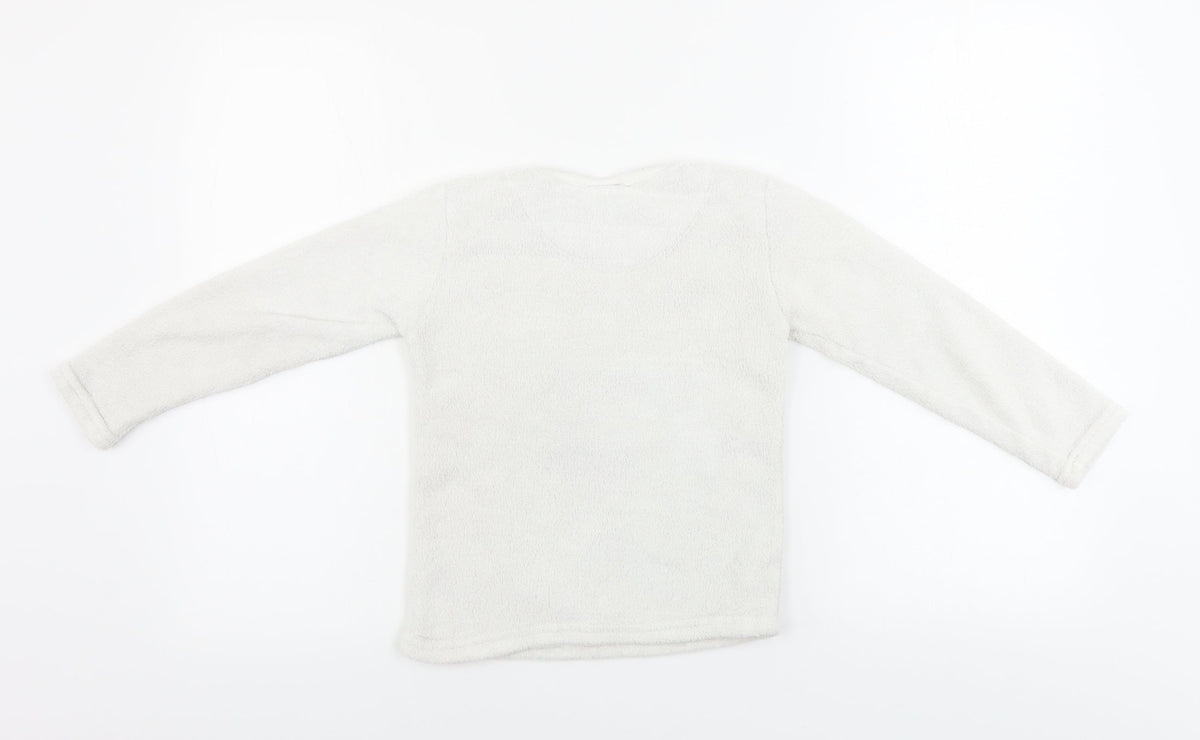 Disney  Girls White   Pullover Jumper Size 6-7 Years