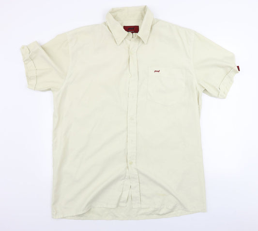 Pod Mens Beige    Button-Up Size XL