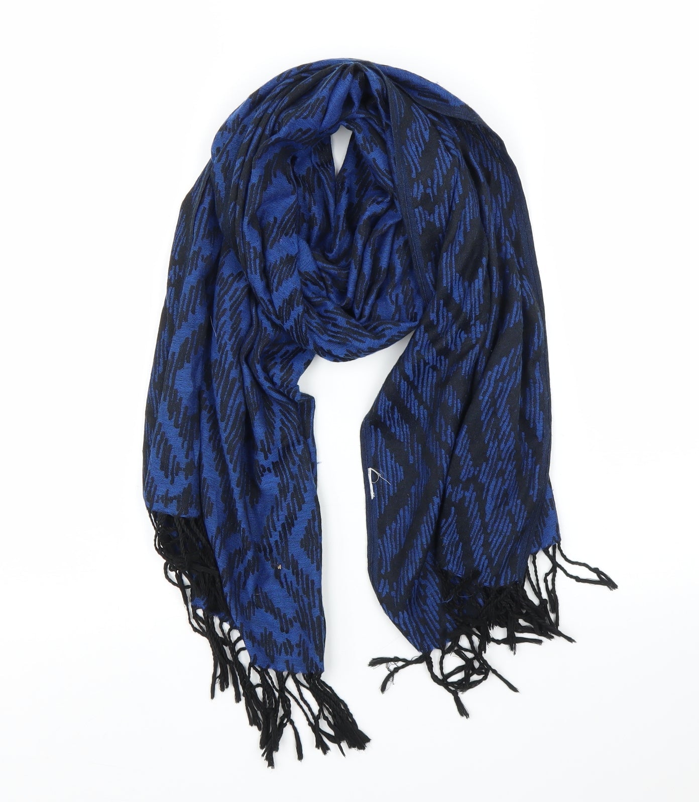 Preworn Unisex Blue Argyle/Diamond   Scarf
