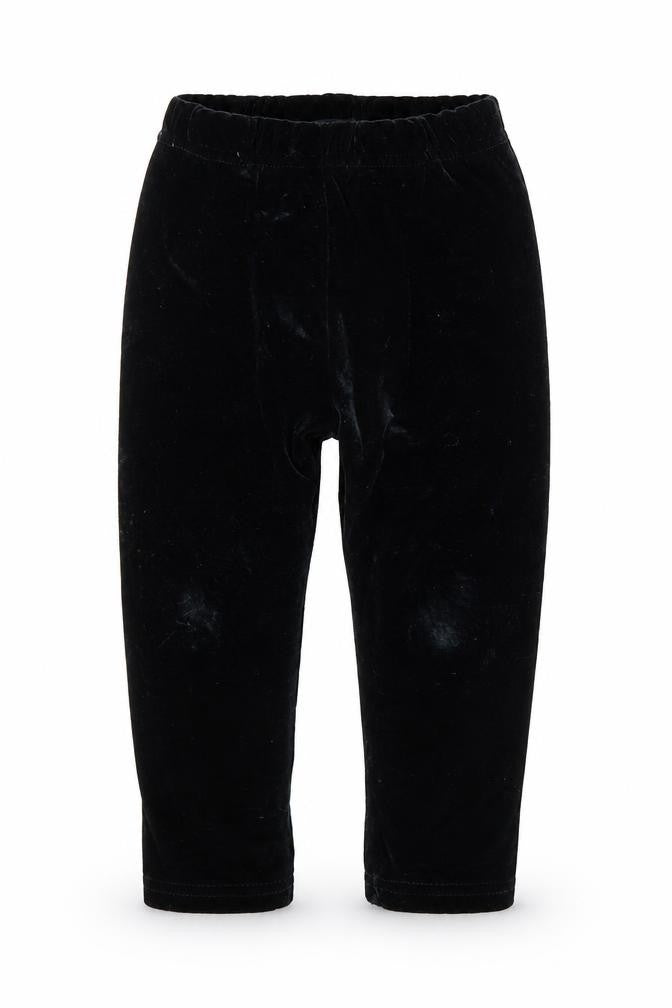 Marks & Spencer Girls Black  Velvet Capri Leggings Size 12 Months