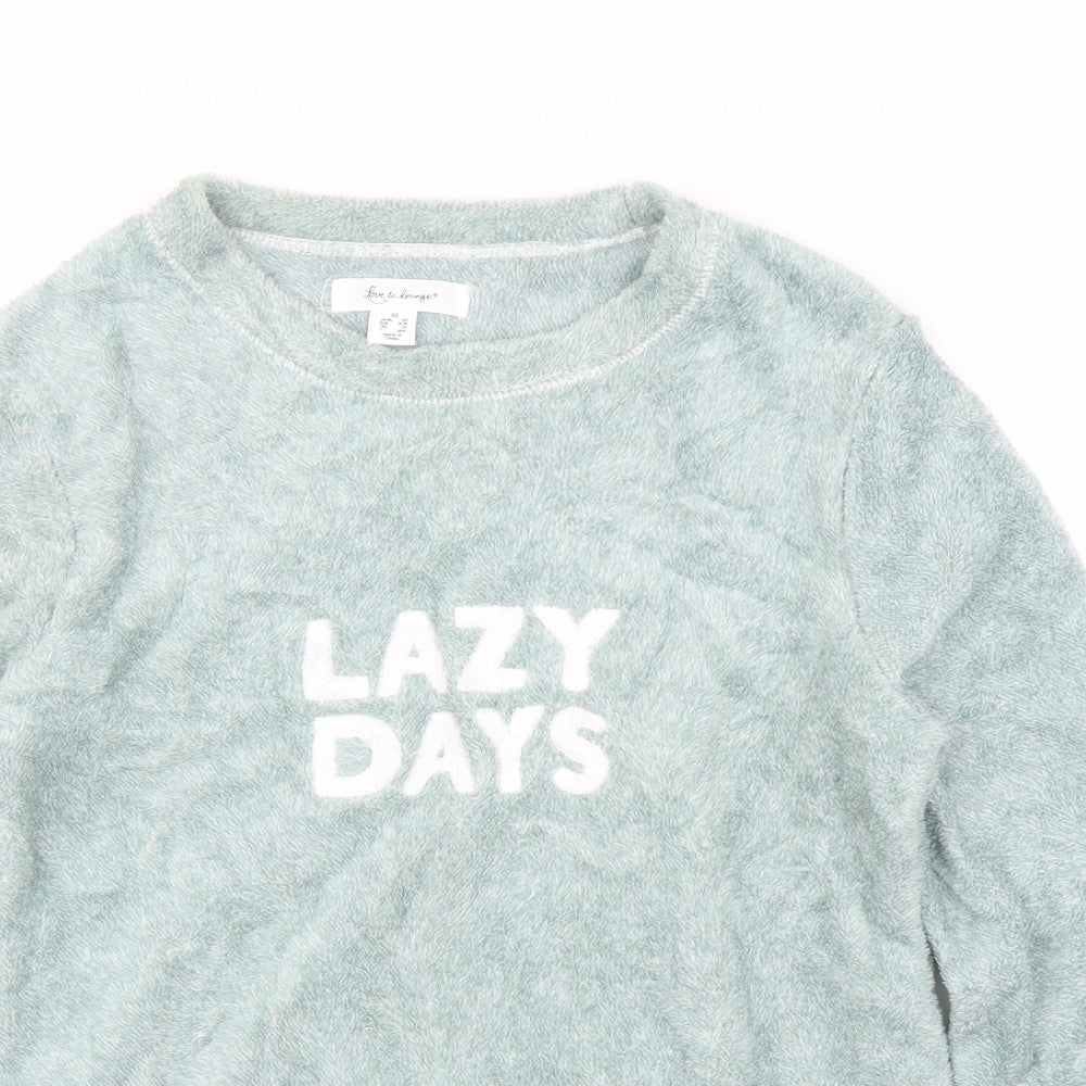 Primark Womens Green Solid  Top Pyjama Top Size XS