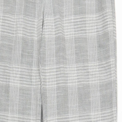 H&M Womens Grey Plaid  Trousers  Size 10 L28 in