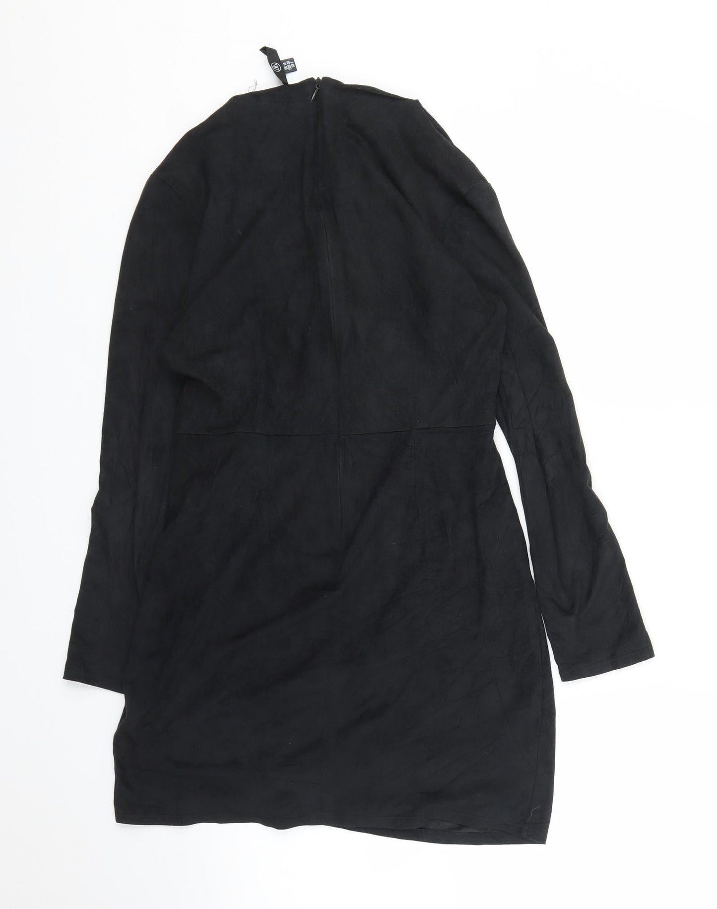 Missguided Womens Black   Wrap Dress  Size 10