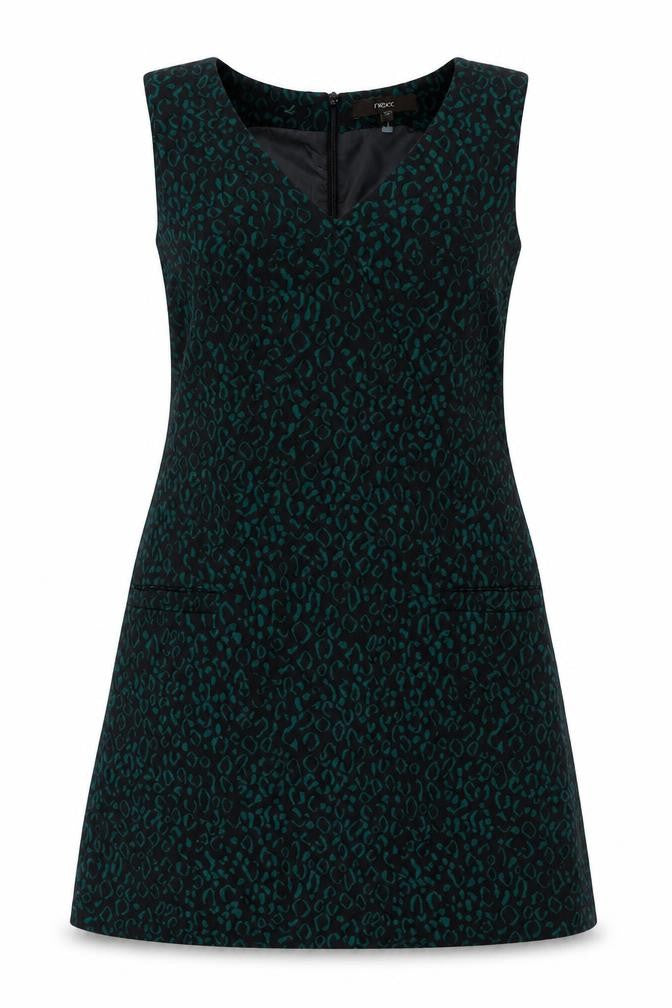 NEXT Womens Green   A-Line  Size 10  - Leopard print