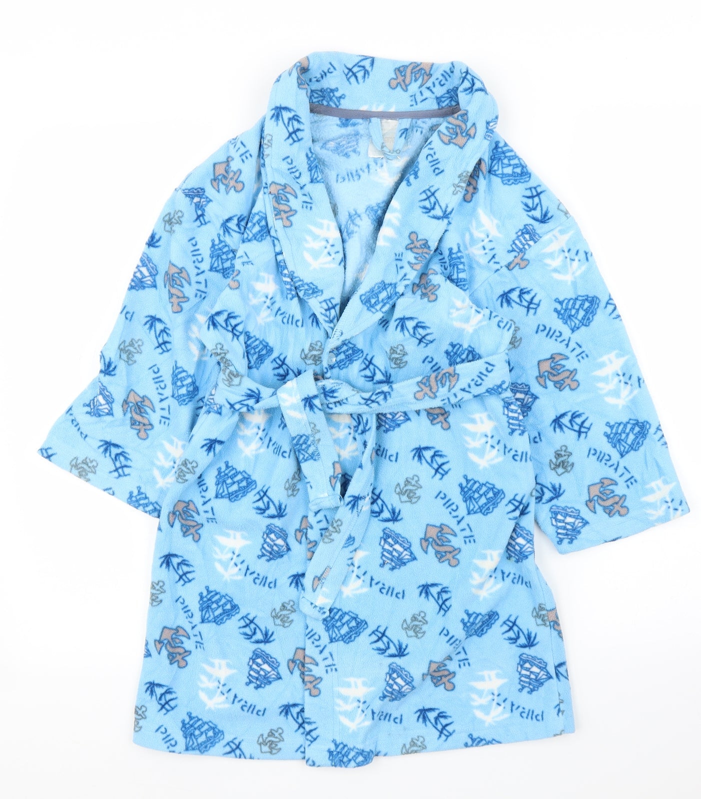 Primark Boys Blue Solid   Robe Size 5 Years
