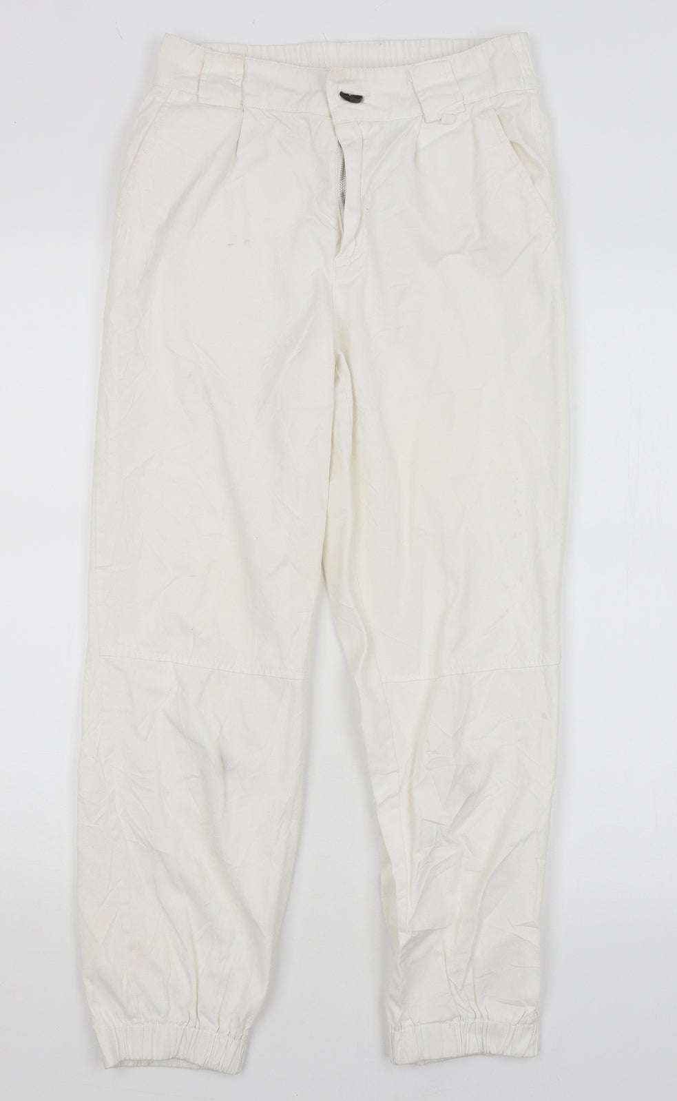 Astradivarius Womens White   Capri Trousers Size S L26 in