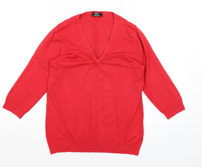 Marks & Spencer Womens Red   Pullover Jumper Size 12