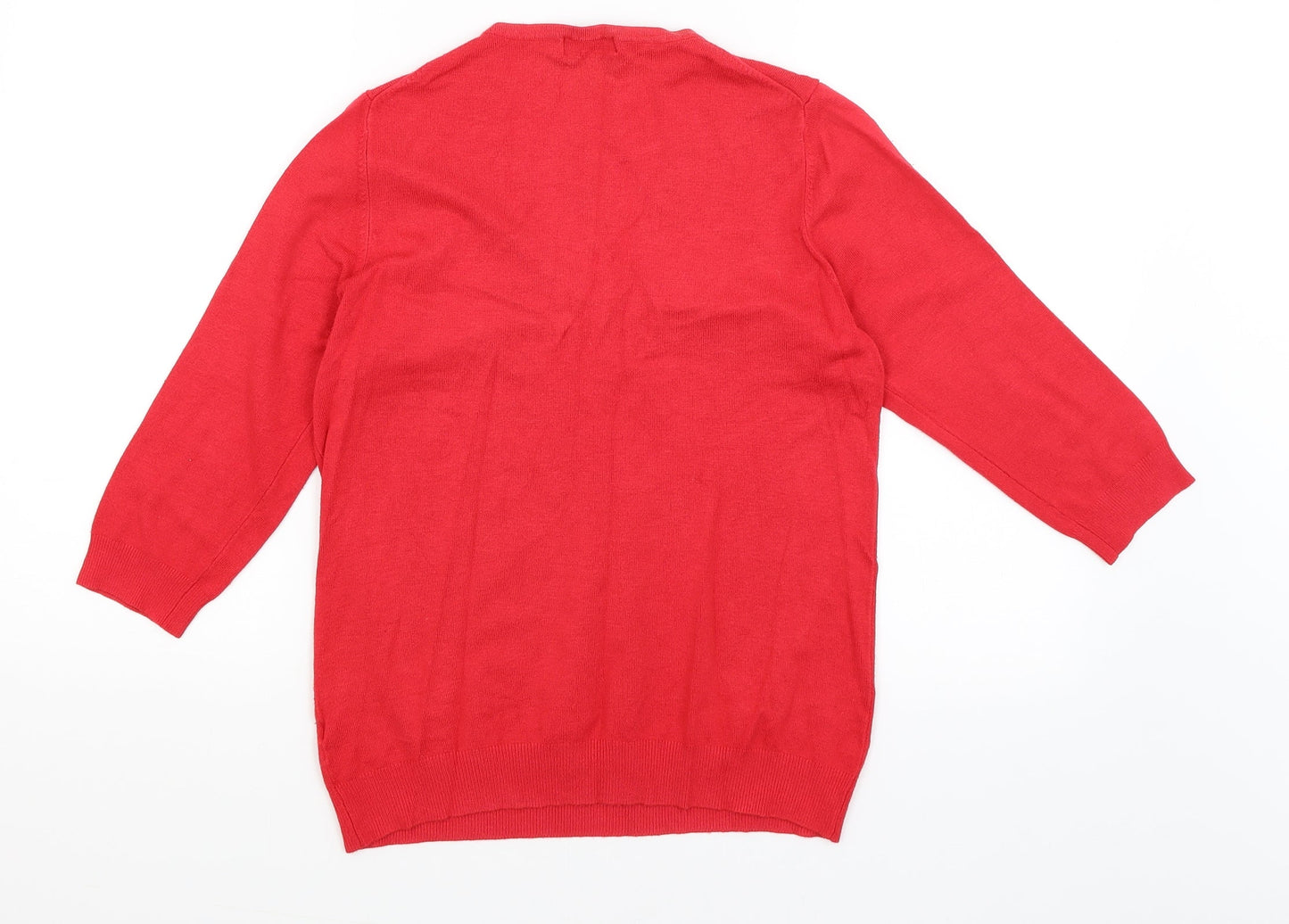 M&S Womens Red   Pullover Jumper Size 12