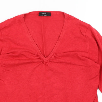 Marks & Spencer Womens Red   Pullover Jumper Size 12