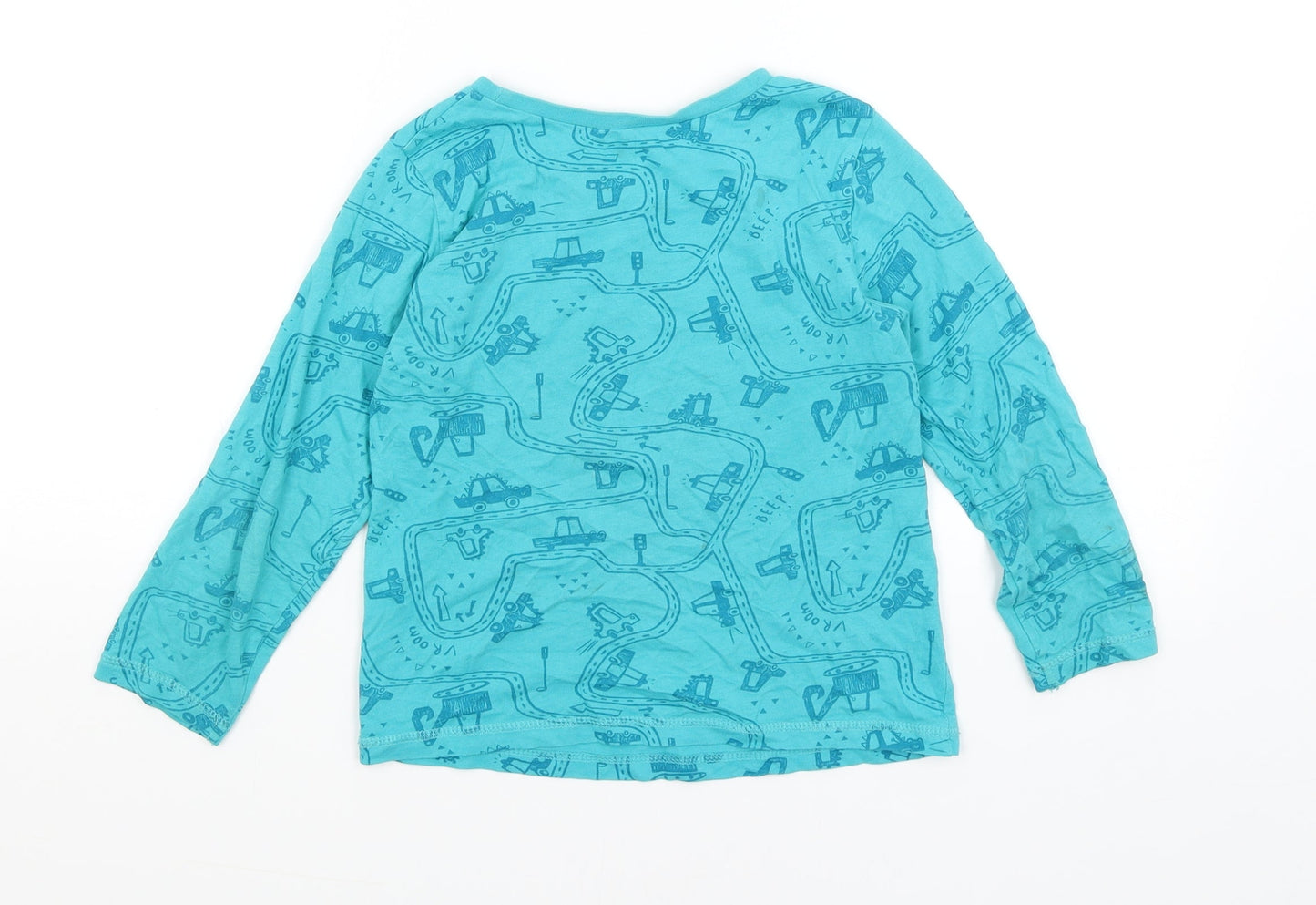 George Boys Blue   Basic T-Shirt Size 6-7 Years  - Vehicles