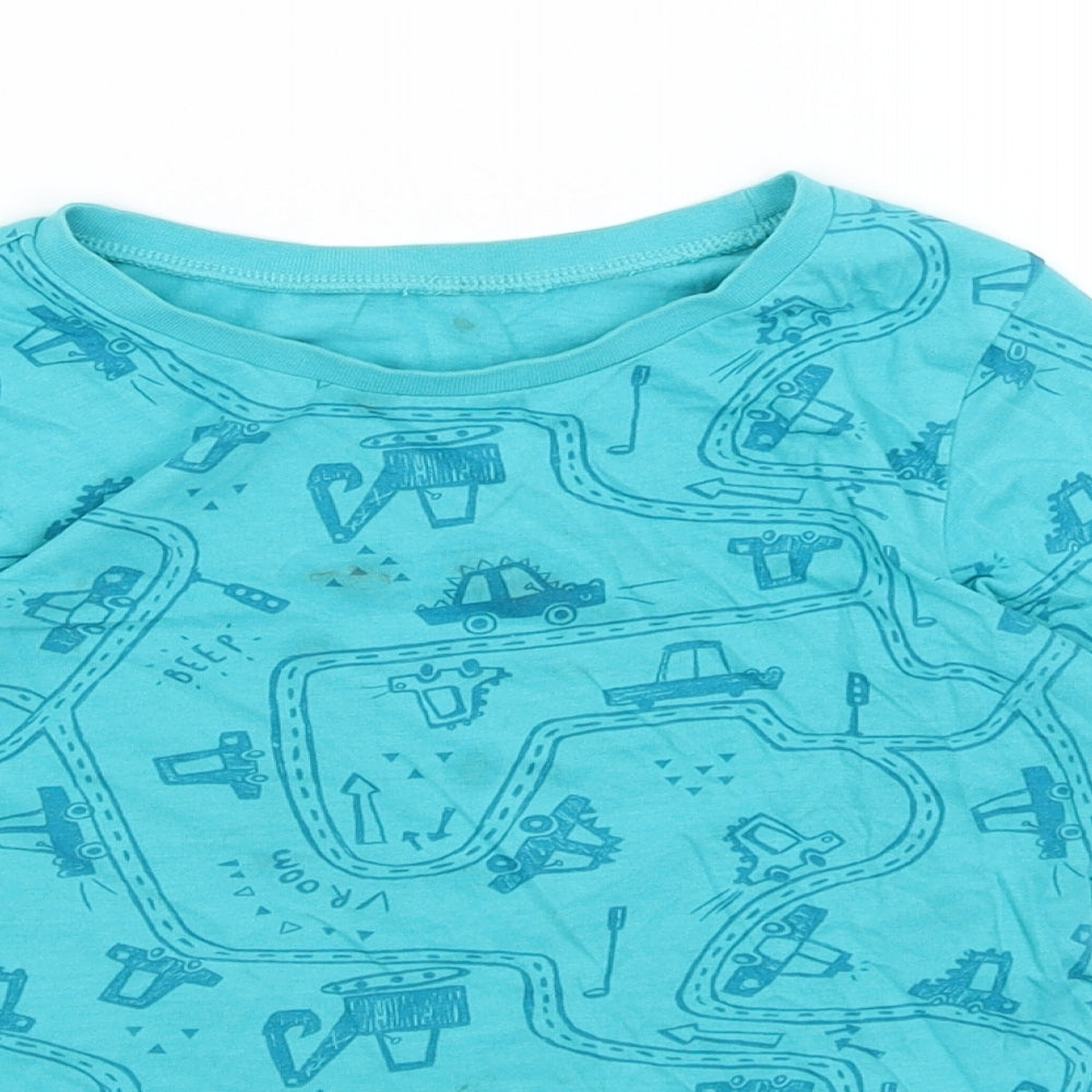 George Boys Blue   Basic T-Shirt Size 6-7 Years  - Vehicles
