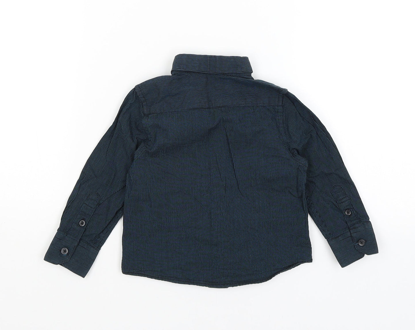 George Baby Blue Striped  Basic Button-Up Size 12-18 Months