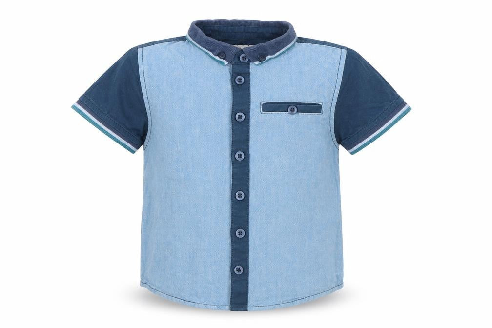 Prince Charming Baby Blue   Basic Button-Up Size 18-24 Months