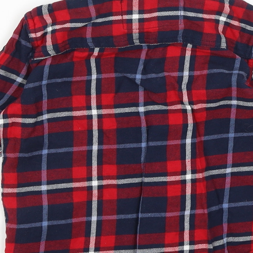 Rebel Boys Red Plaid  Basic Button-Up Size 3-4 Years