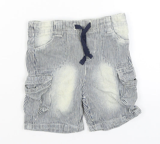 Baby Baby Blue Striped  Cropped Trousers Size 12-18 Months