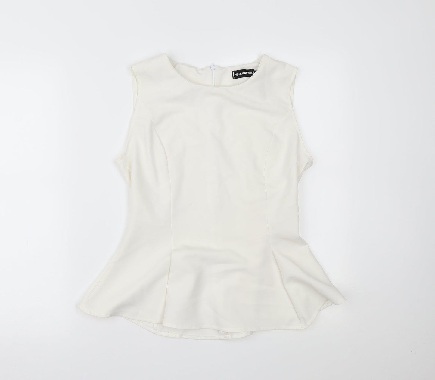 PRETTYLITTLETHING Womens White   Henley Jumper Size 8