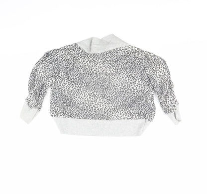 Back view of Ethel Austin girls’ grey animal print jacket, size 12, years
