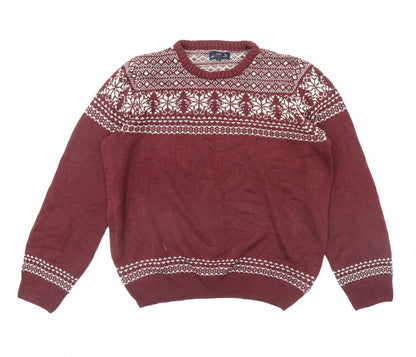 Additional front view of Easy men’s red jumper, size L