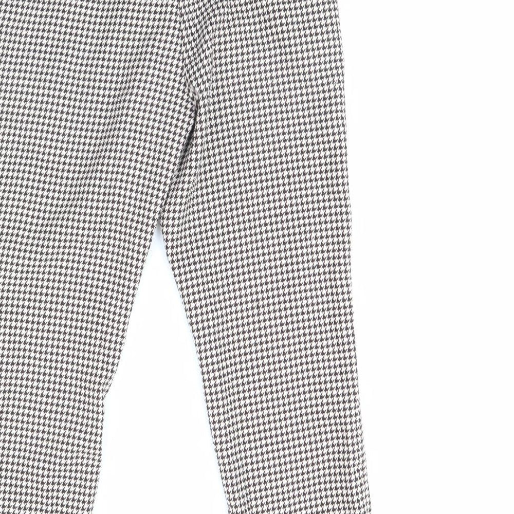 H&M Womens Brown Herringbone  Trousers  Size 10 L29 in